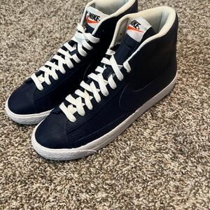 Nike Blazer Mid Leather Binary Blue/Preowned/ NO BOX/Size 6Y=7.5W